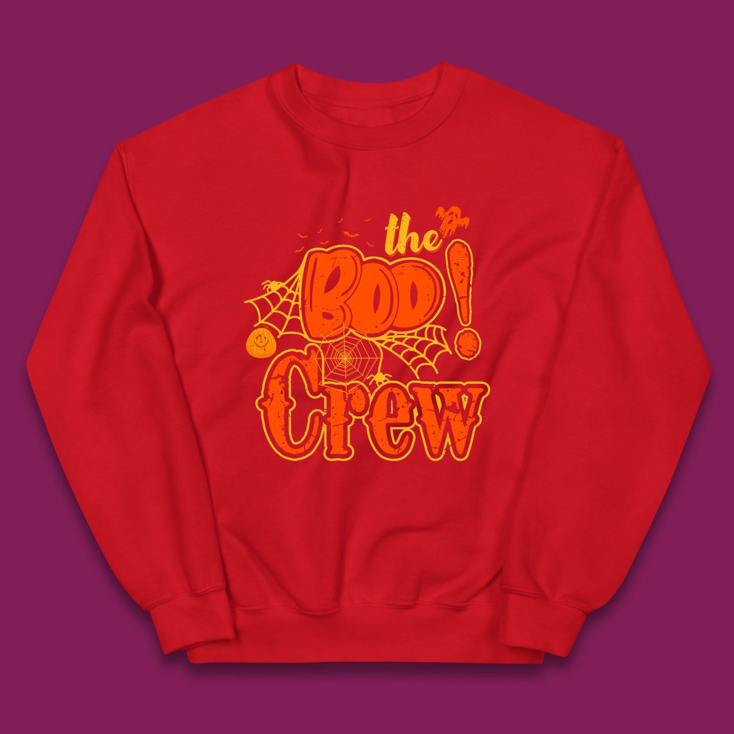 The Boo Crew Halloween Boo Squad Horror Scary Spokky Matching Costume Kids Jumper