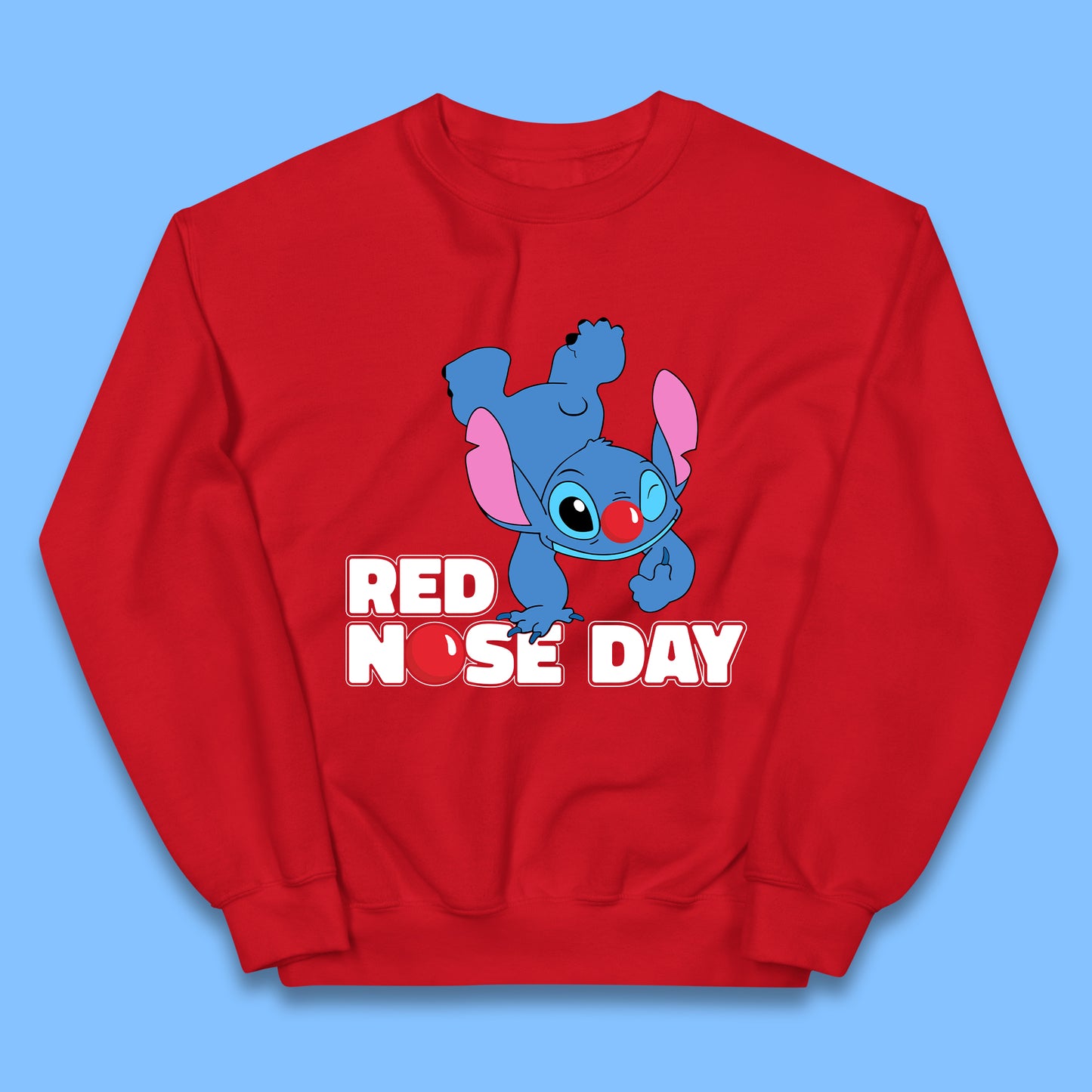 Stitch Red Nose Day Kids Jumper