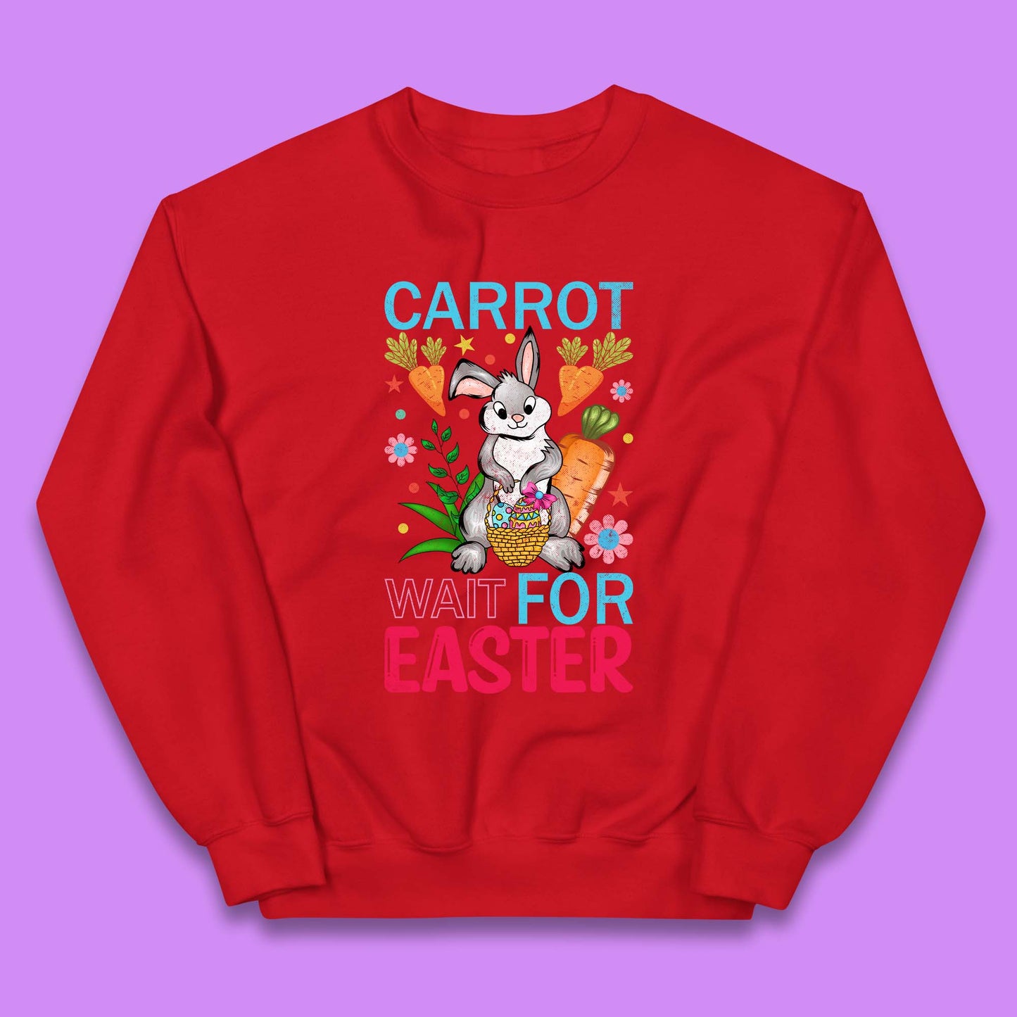 Carrot Wait For Easter Kids Jumper