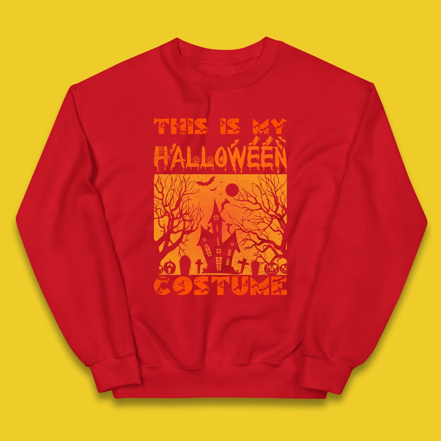 This Is My Halloween Costume Horror Scary Haunted House Spooky Season Kids Jumper