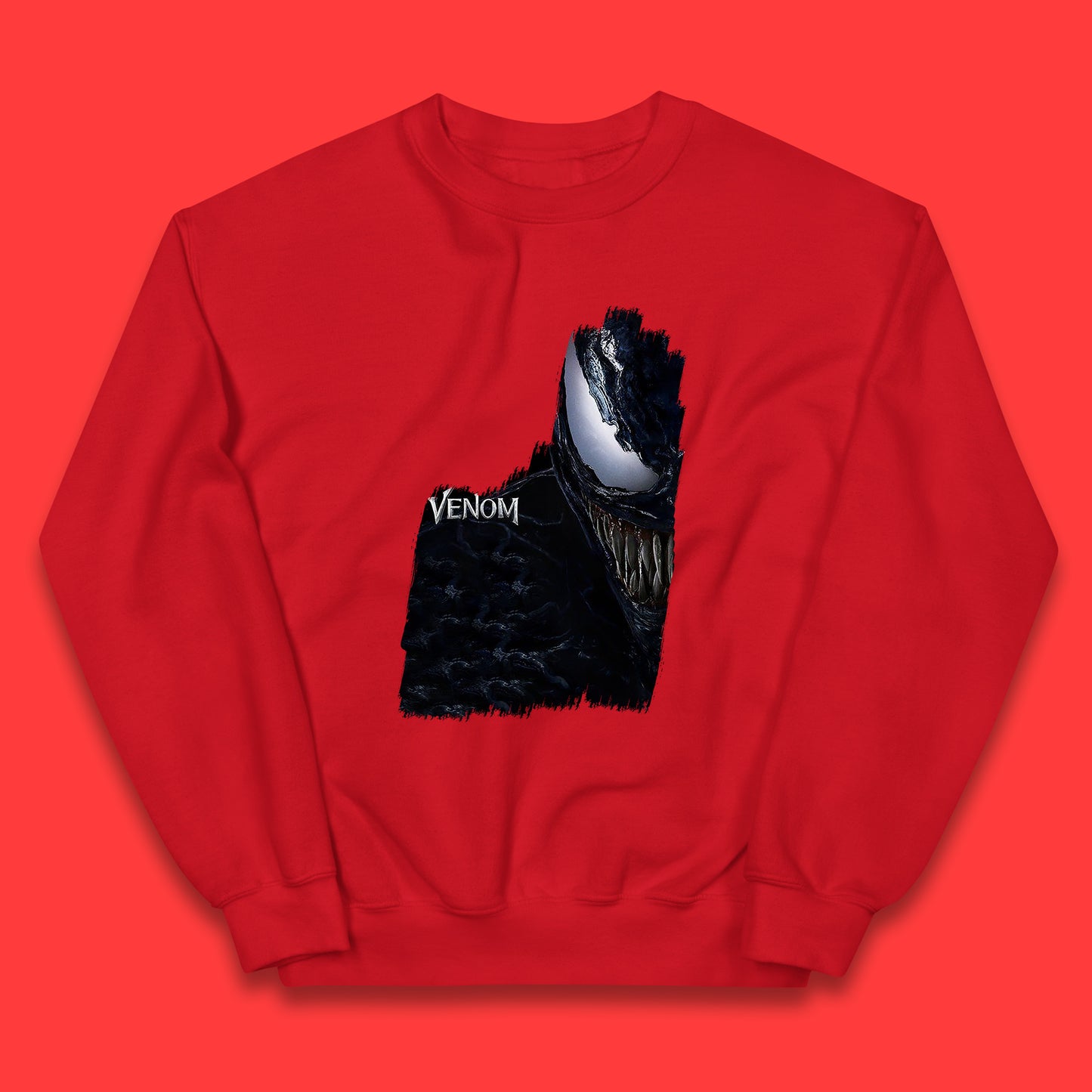 Angry Venom Amoled Half Face And Body Logo Marvel Avengers Superheros Movie Character Kids Jumper