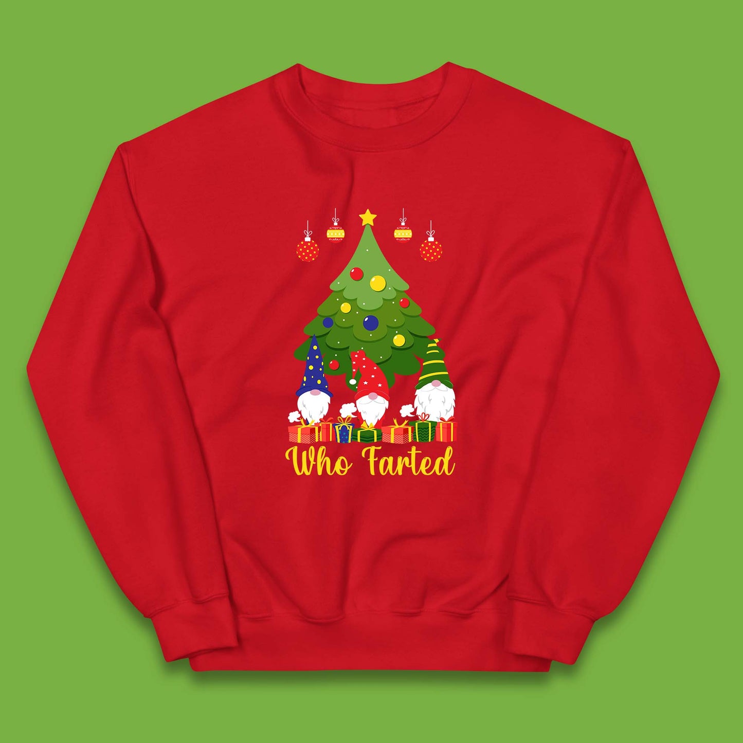 who farted christmas gnomes funny jumper