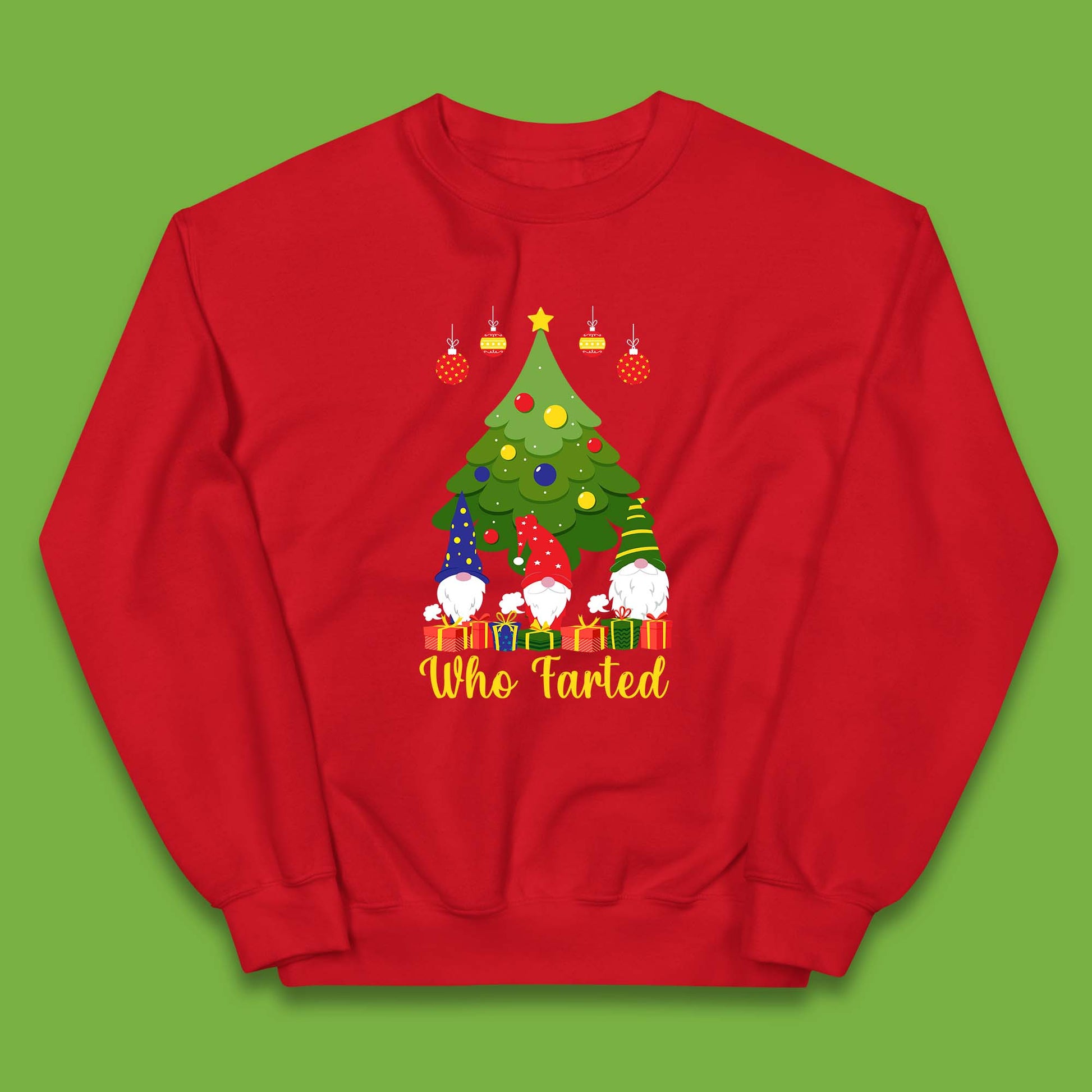 who farted christmas gnomes funny jumper