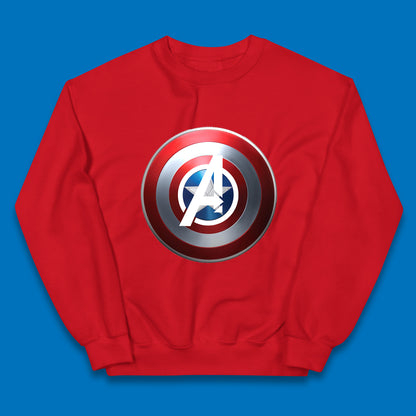 Captain America's Shield Marvel Avengers Captain America Cosplay The Captain Steven Rogers Kids Jumper
