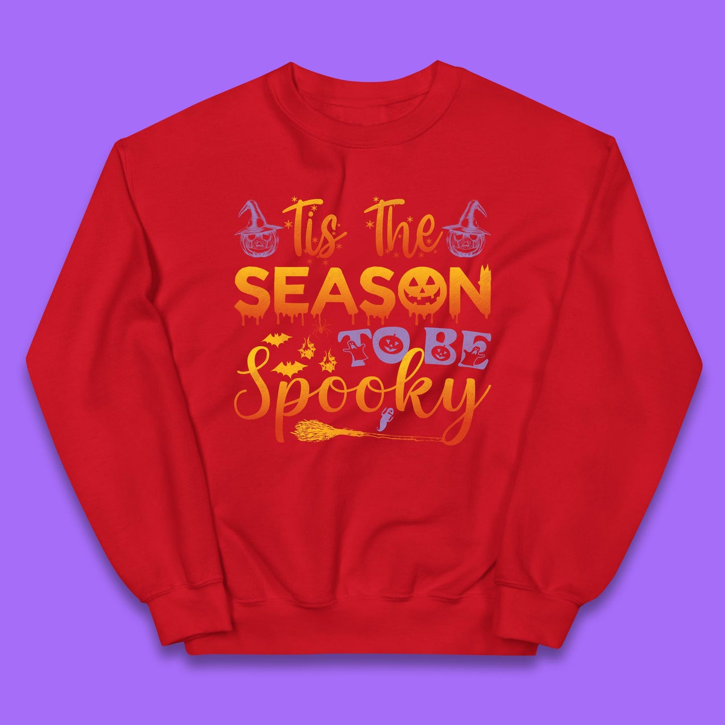 Tis The Season To Be Spooky Halloween Creepy Season Kids Jumper