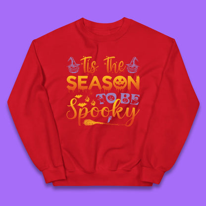 Tis The Season To Be Spooky Halloween Creepy Season Kids Jumper