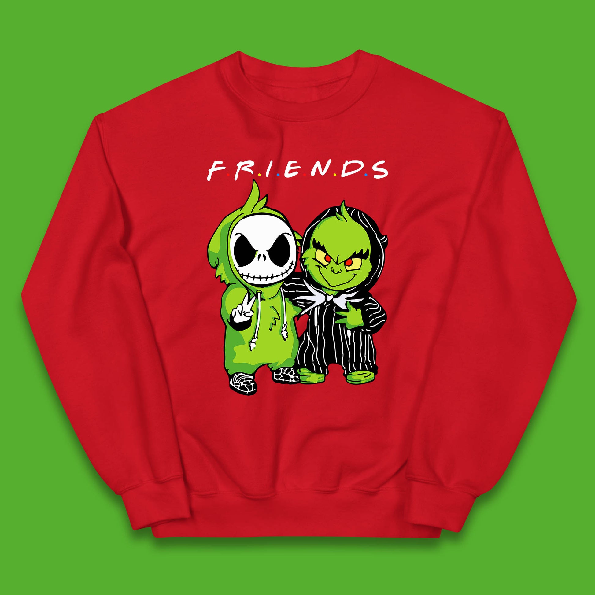 grinch and jack skellington jumper