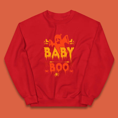 Baby Boo Happy Halloween Spooky Funny Baby Boo Ghost Kids Jumper
