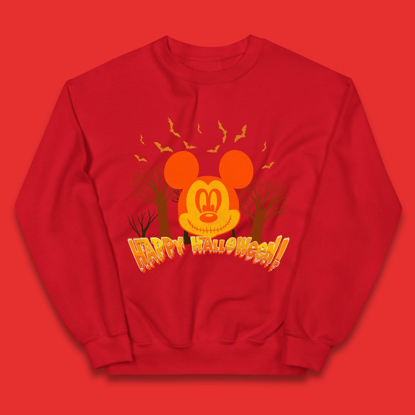 Happy Halloween Mickey Mouse Horror Scary Spooky Jack Face Halloween Disney Trip Kids Jumper