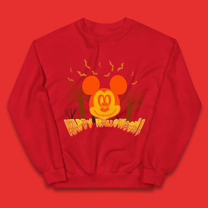 Happy Halloween Mickey Mouse Horror Scary Spooky Jack Face Halloween Disney Trip Kids Jumper