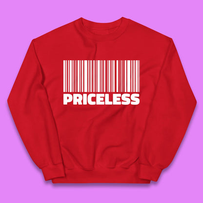 Scan For Priceless Barcode Funny Label Inspirational Empowerment Kids Jumper
