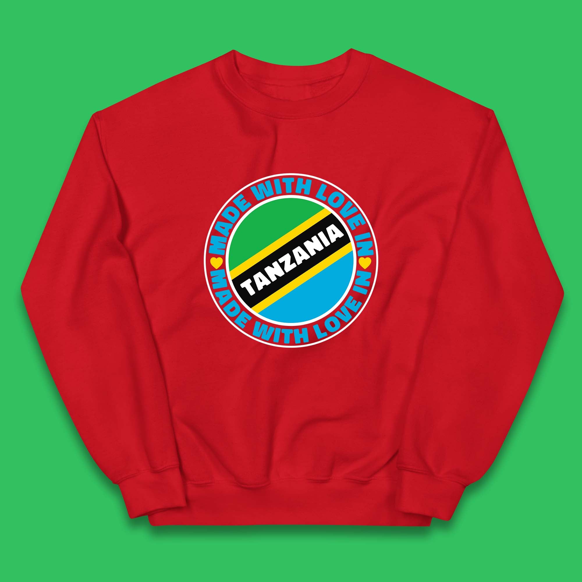 Made With Love In Tanzania Country In East Africa Tanzanian Africa Traveler Kids Jumper
