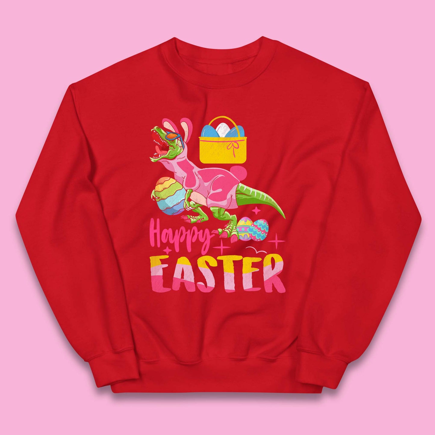 Happy Dinosaur Easter Kids Jumper