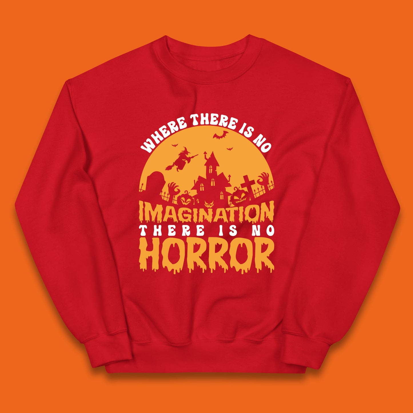 Where There Is No Imagination There Is No Horror Halloween Quote By Sir Arthur Conan Doyle Kids Jumper