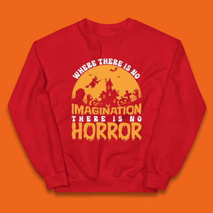 Where There Is No Imagination There Is No Horror Halloween Quote By Sir Arthur Conan Doyle Kids Jumper