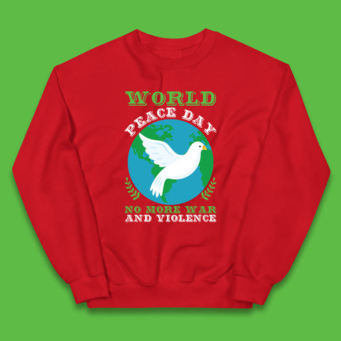 World Peace Day No More War And Violence Human Rights Stop War Kids Jumper