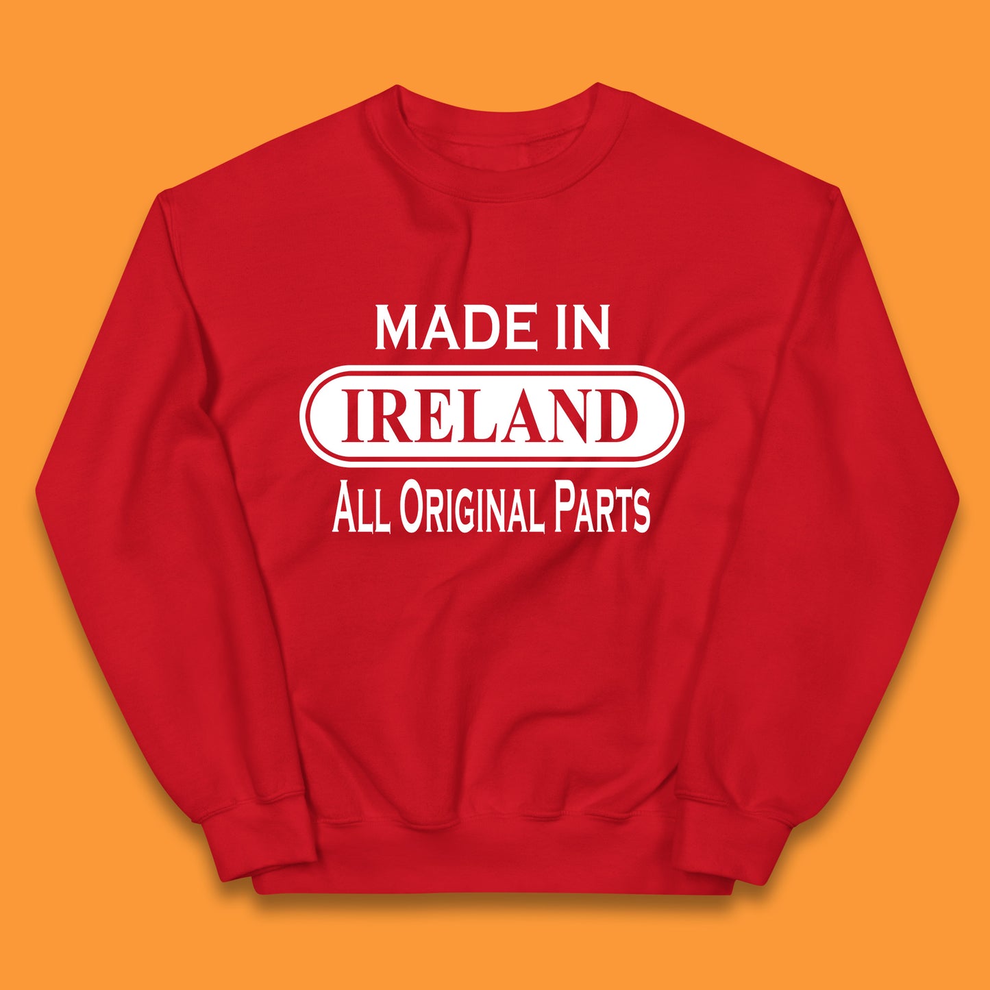 Made In Ireland All Original Parts Vintage Retro Birthday Country In Europe Gift Kids Jumper