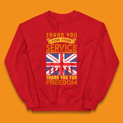 Thank You For Your Service Kids Jumper