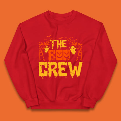 The Boo Crew Halloween Horror Spooky Boo Squad Matching Halloween Costume Kids Jumper