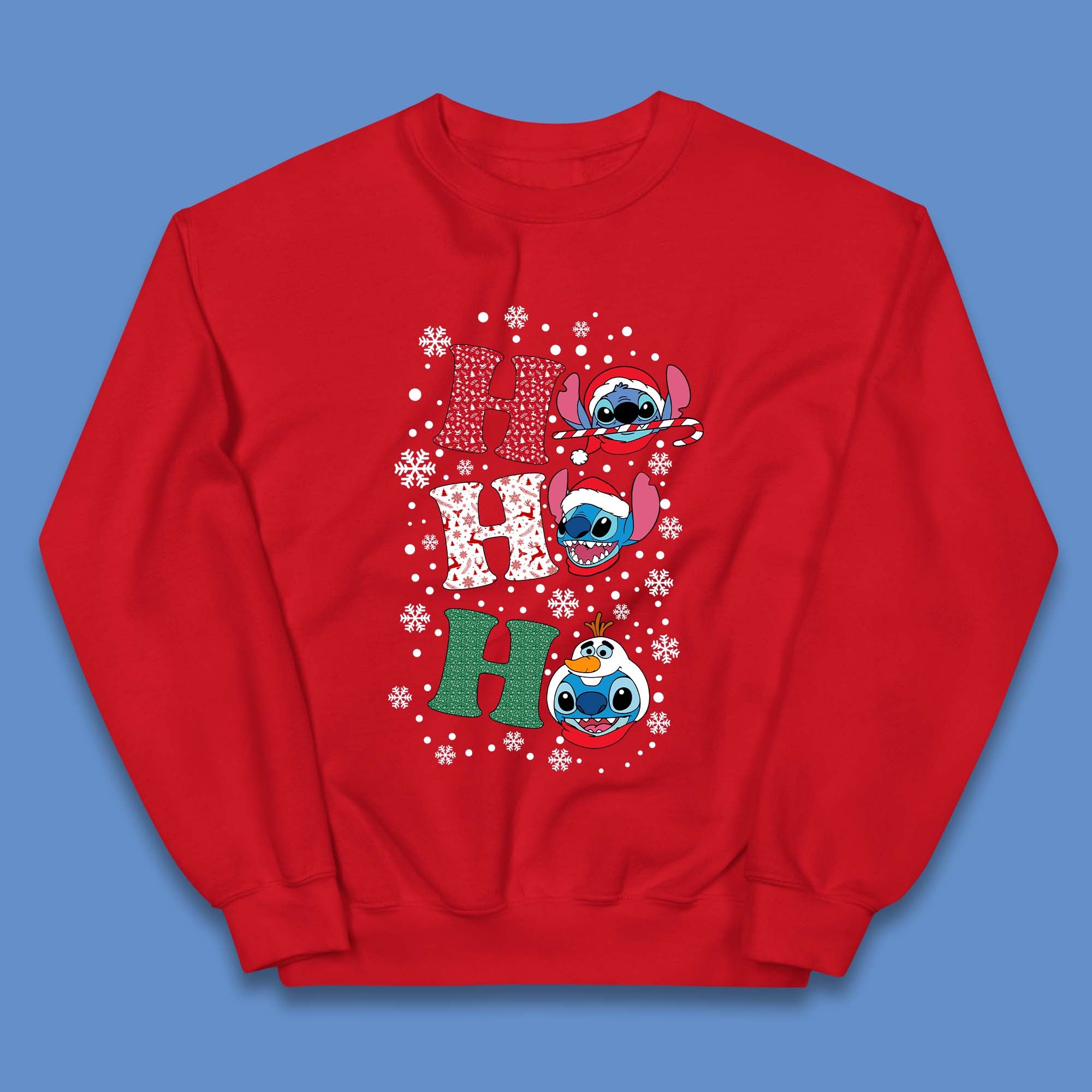Ho Ho Ho Stitch Christmas Kids Jumper