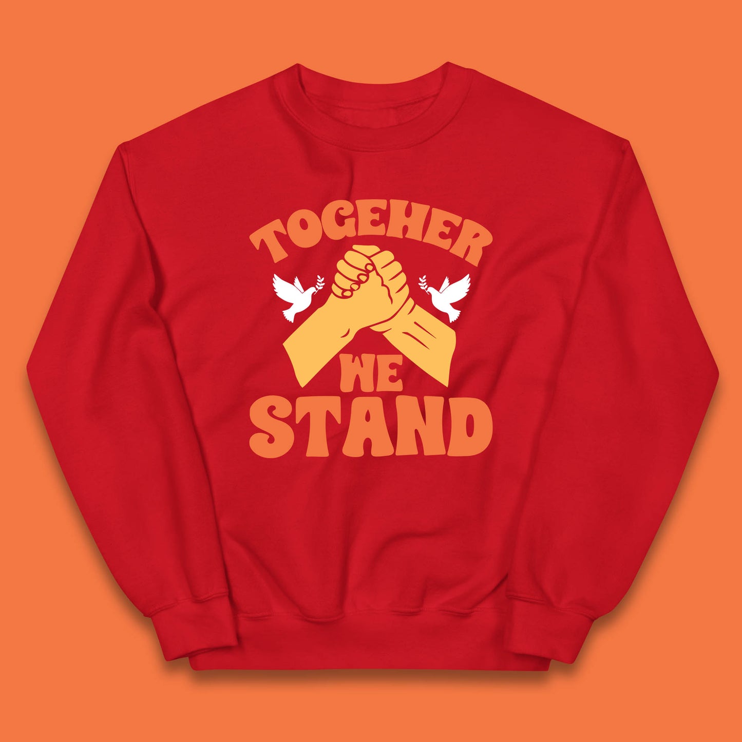 Together We Stand Handshake All Lives Matter Equality Social Justice Kids Jumper