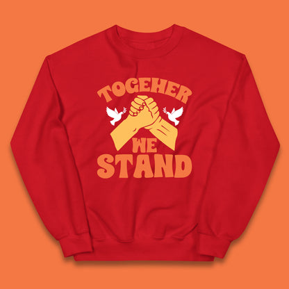 Together We Stand Handshake All Lives Matter Equality Social Justice Kids Jumper