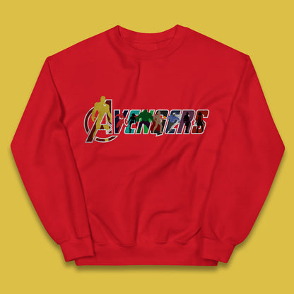 Marvel Avengers Super Heroes Movie Characters Spider Man, Hulk, Iron Man, Thor, Captain America Avengers Group Kids Jumper