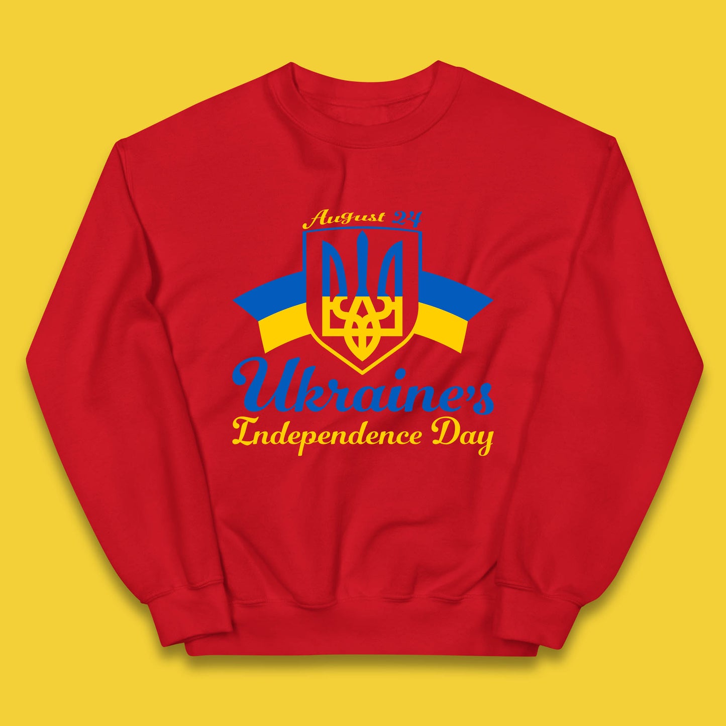 Ukraine's 24 August Ukraine Independence Day Proud Ukrainian Kids Jumper