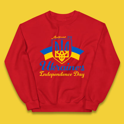 Ukraine's 24 August Ukraine Independence Day Proud Ukrainian Kids Jumper