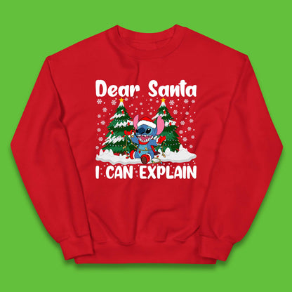 Santa Stitch Christmas Kids Jumper