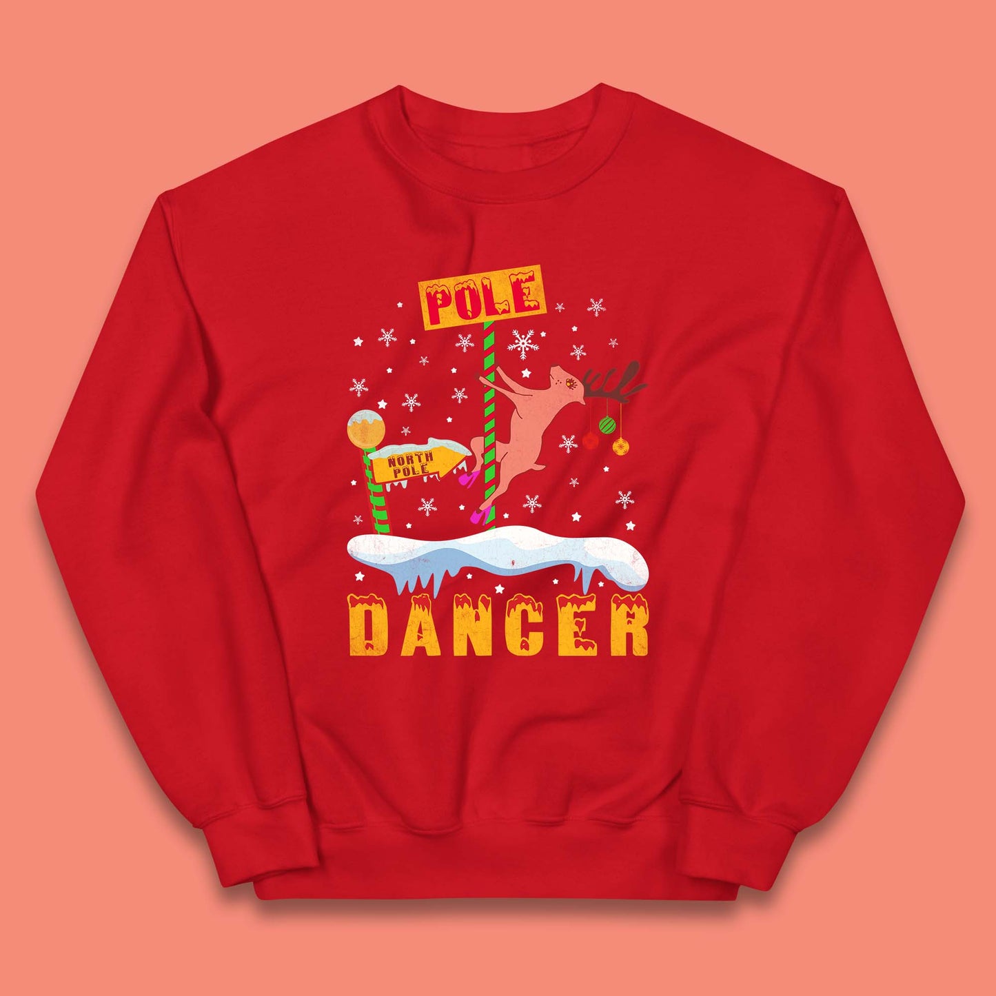 North Pole Dancer Christmas Kids Jumper