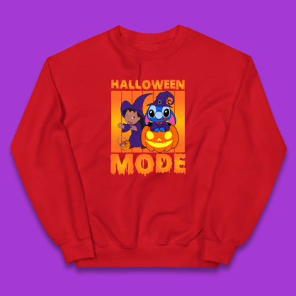 Halloween Mode Disney Lilo & Stitch Halloween Pumpkin Witch Hat Stitch Spooky Disneyland Trip Kids Jumper
