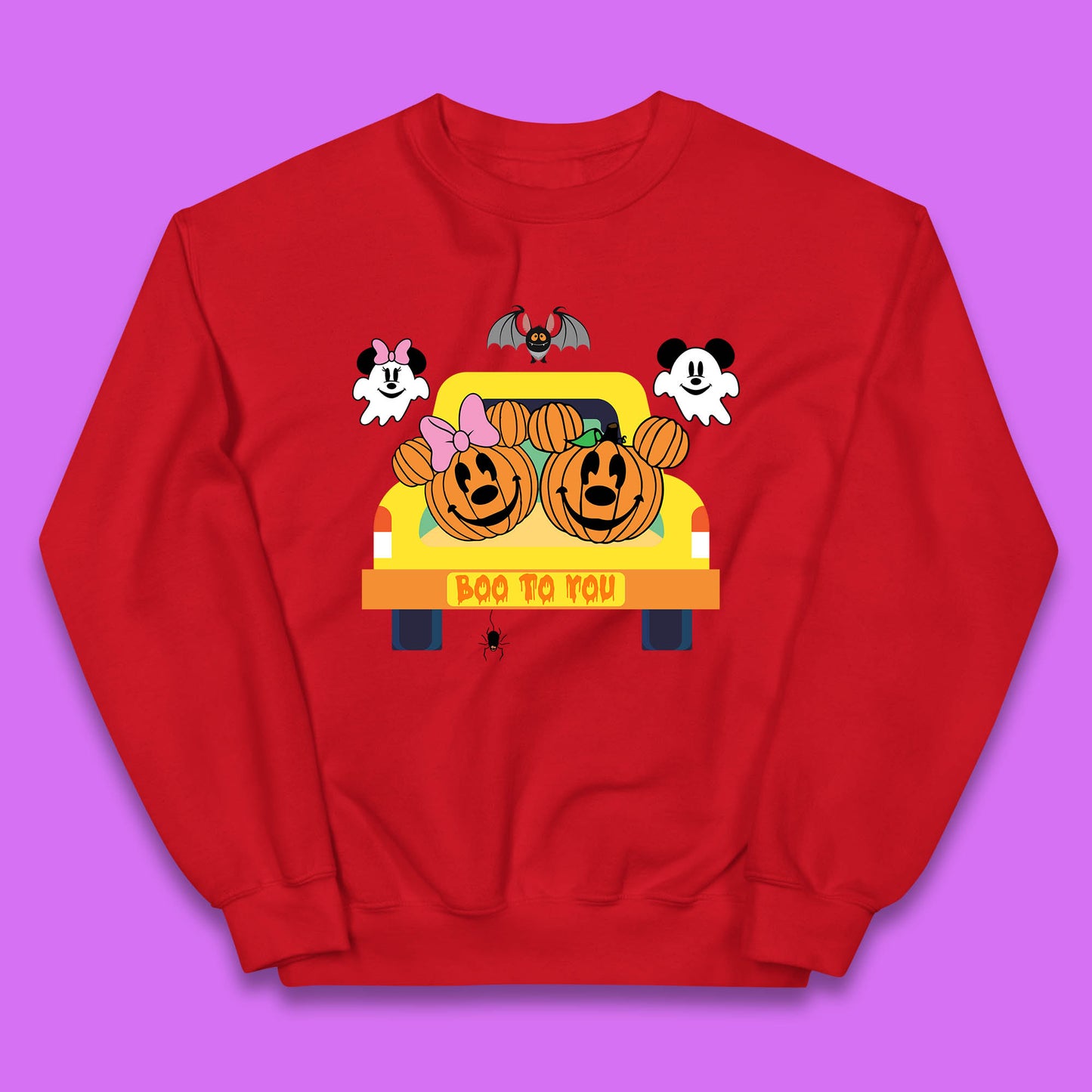 Disney Halloween Mickey Minnie Mouse Pumpkin Ghost Boo To You Horror Scary Disney Trip Kids Jumper
