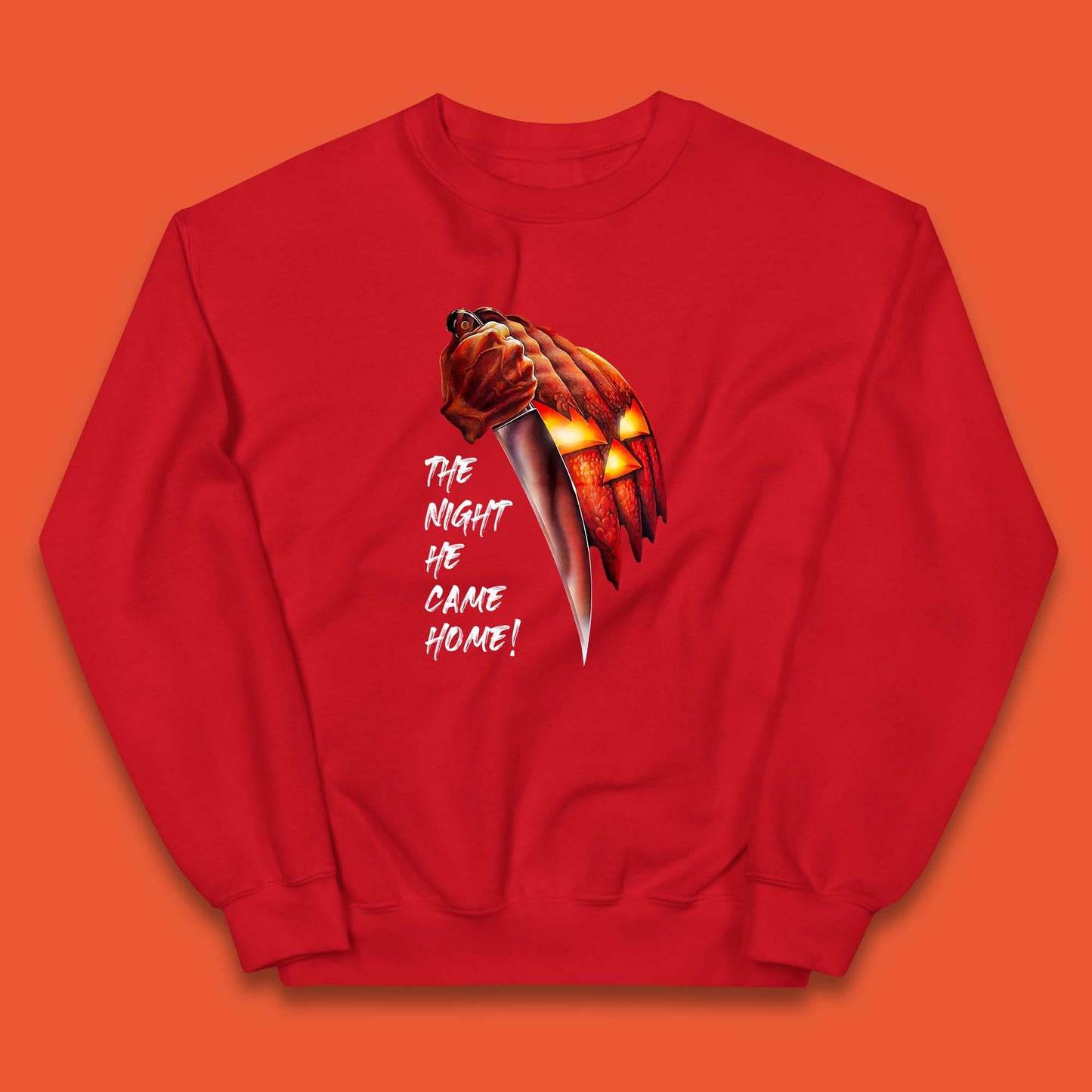 The Night He Came Home Michael Myers Happy Halloween Pumpkin Jack-o'-lantern Kids Jumper