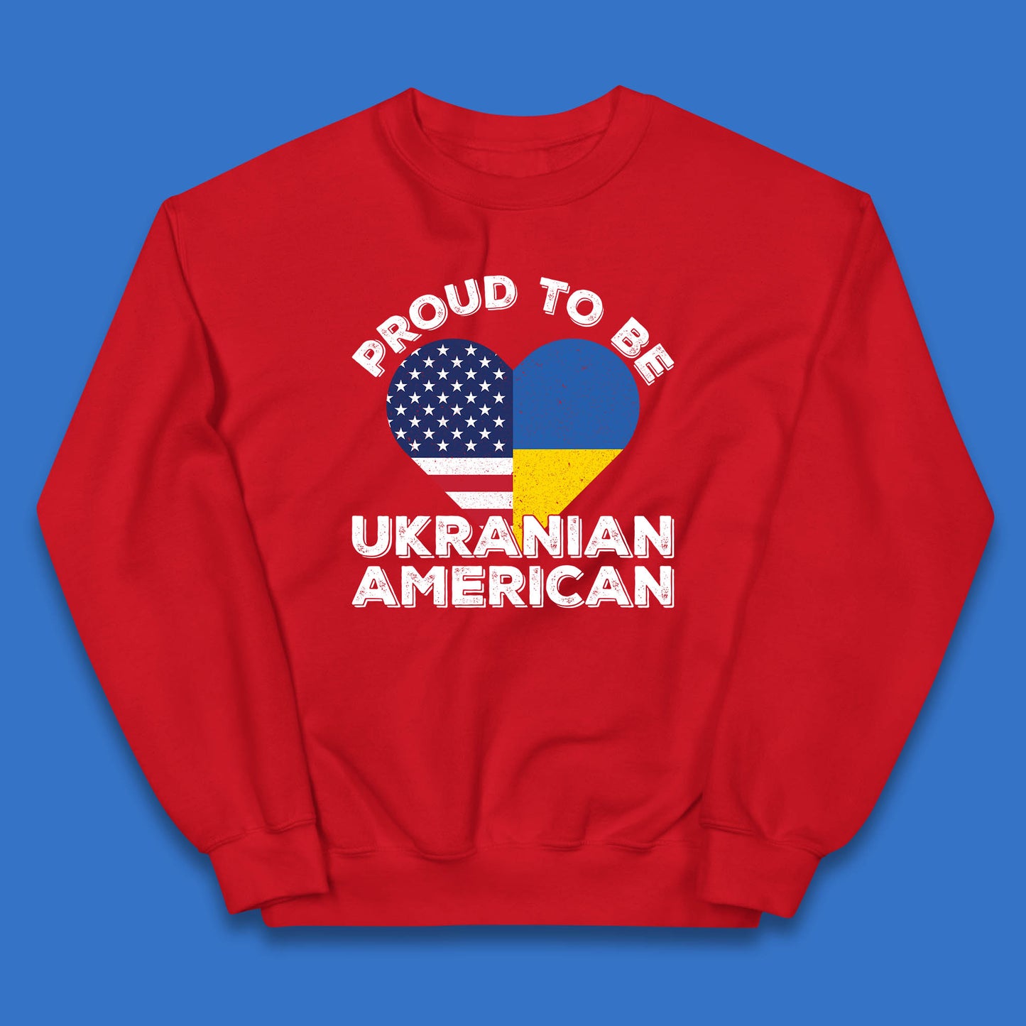 Proud To Be Ukrainian American Patriotic Ukraine And USA Ukrainian Flag Kids Jumper