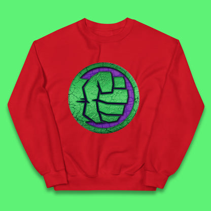 Marvels Avengers The Incredible Hulk Smash Fist Circle Logo Hulk Giant Man Hulk Superhero Movies Kids Jumper
