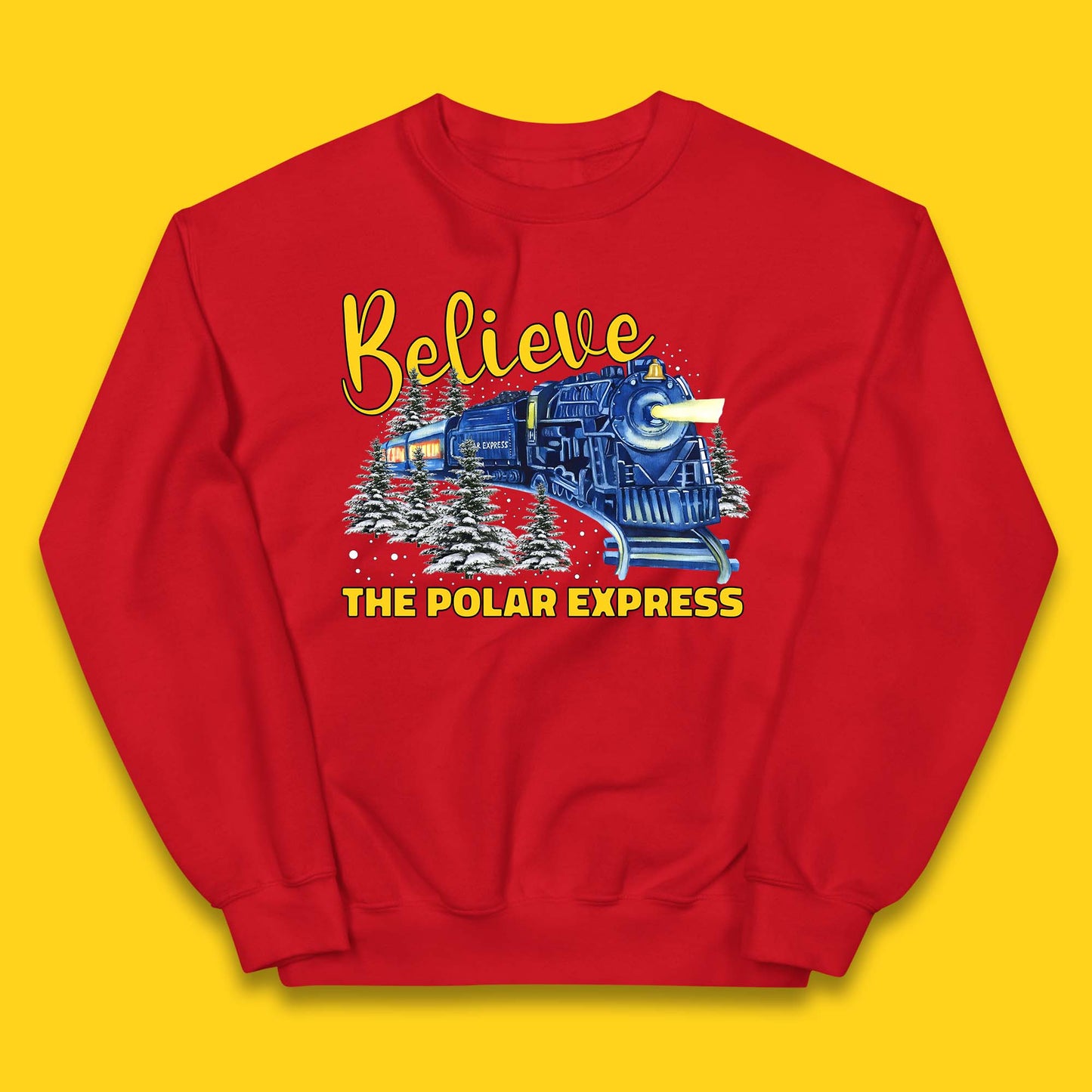 Believe The Polar Express Christmas Train Kids Jumper