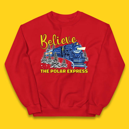 Believe The Polar Express Christmas Train Kids Jumper