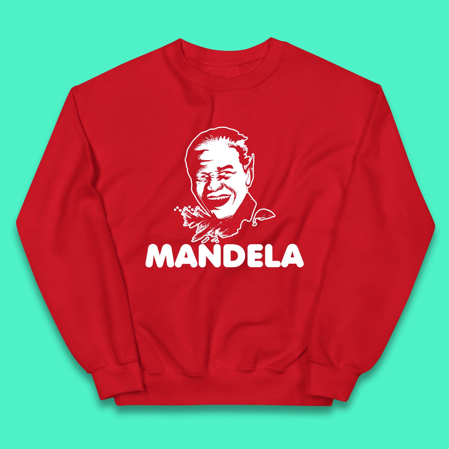 Mandela Portrait Art Black Lives Matter Nelson Mandela International Day Kids Jumper