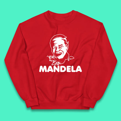 Mandela Portrait Art Black Lives Matter Nelson Mandela International Day Kids Jumper