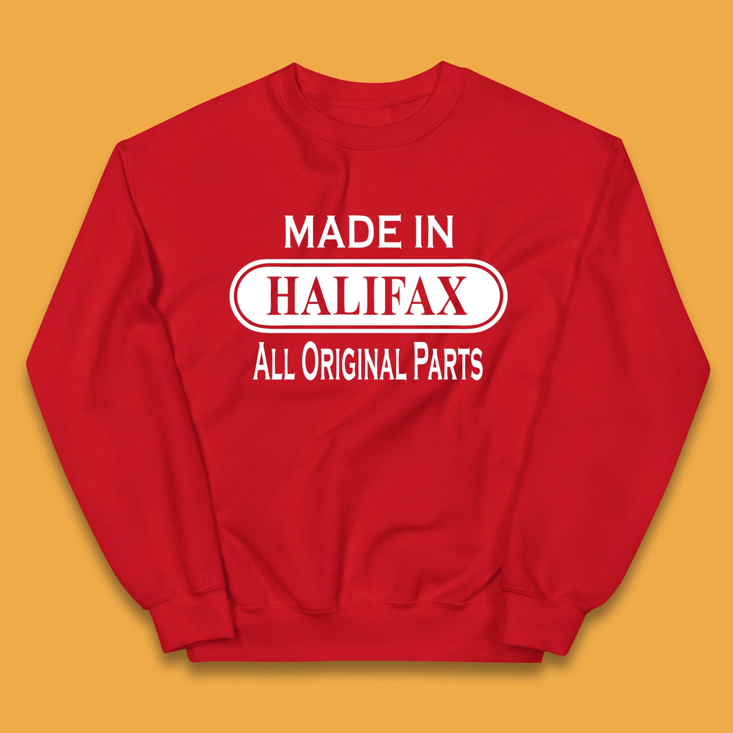 Made In Halifax All Original Parts Vintage Retro Birthday Town in  West Yorkshire, England Gift Kids Jumper
