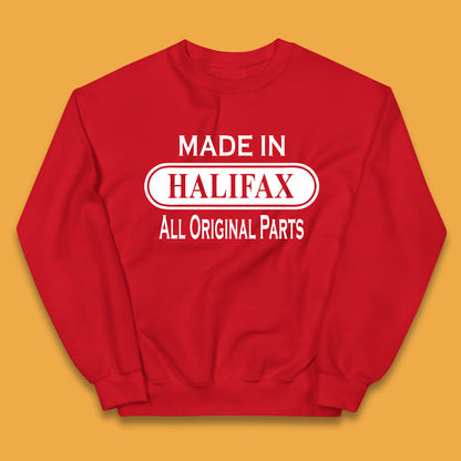 Made In Halifax All Original Parts Vintage Retro Birthday Town in  West Yorkshire, England Gift Kids Jumper