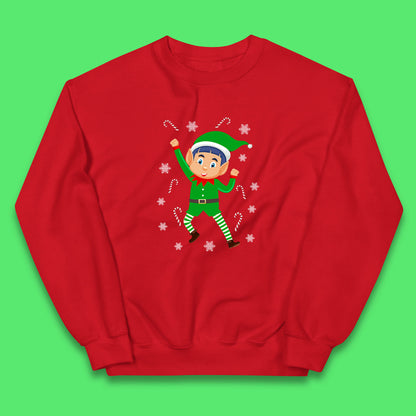 christmas elf cartoon jumper