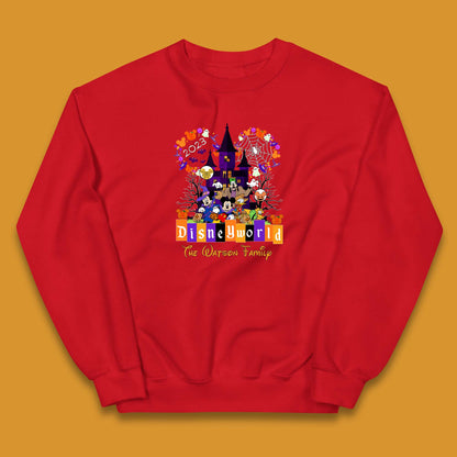 Personalised Disneyworld Halloween Family Disneyland Castle Mickey And Friends Disney Trip Kids Jumper