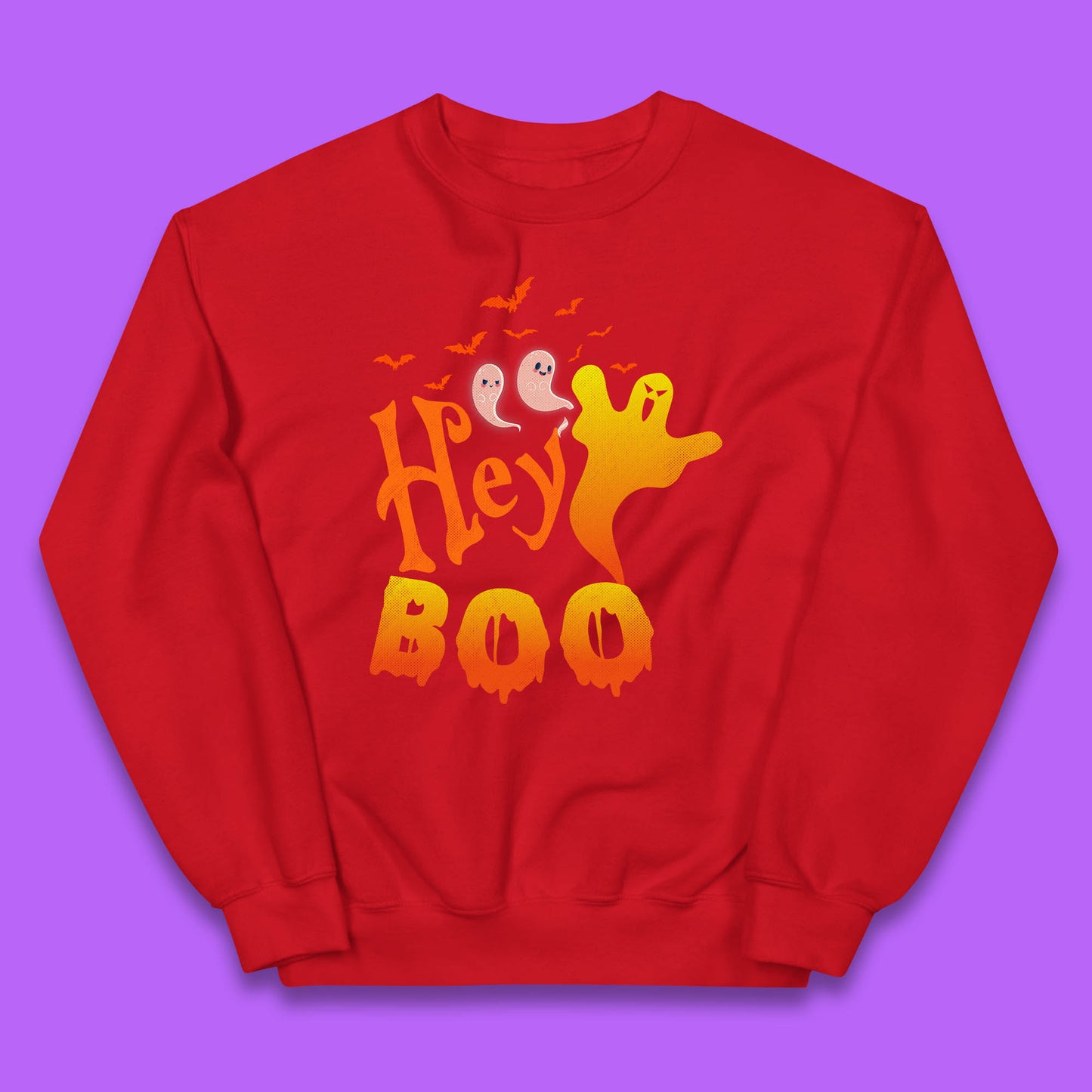 Whispers in the Moonlit Night Hey Boo Horror Scary Costume Halloween Boo Wear Kids Jumper