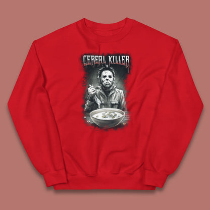 Michael Myers Cereal Killer Halloween Serial Killer Horror Movie Character Kids Jumper