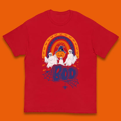 Halloween Boo Ghosts With Witch Pumpkin Scary Spooky Season Kids T Shirt