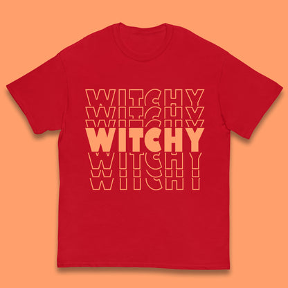 Witchy Halloween Witches Spooky Witch Vibes Witchy Aesthetic Halloween Party Kids T Shirt