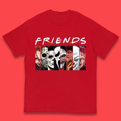 Halloween Friends Horror Movie Characters Killers Scary Friends Kids T Shirt