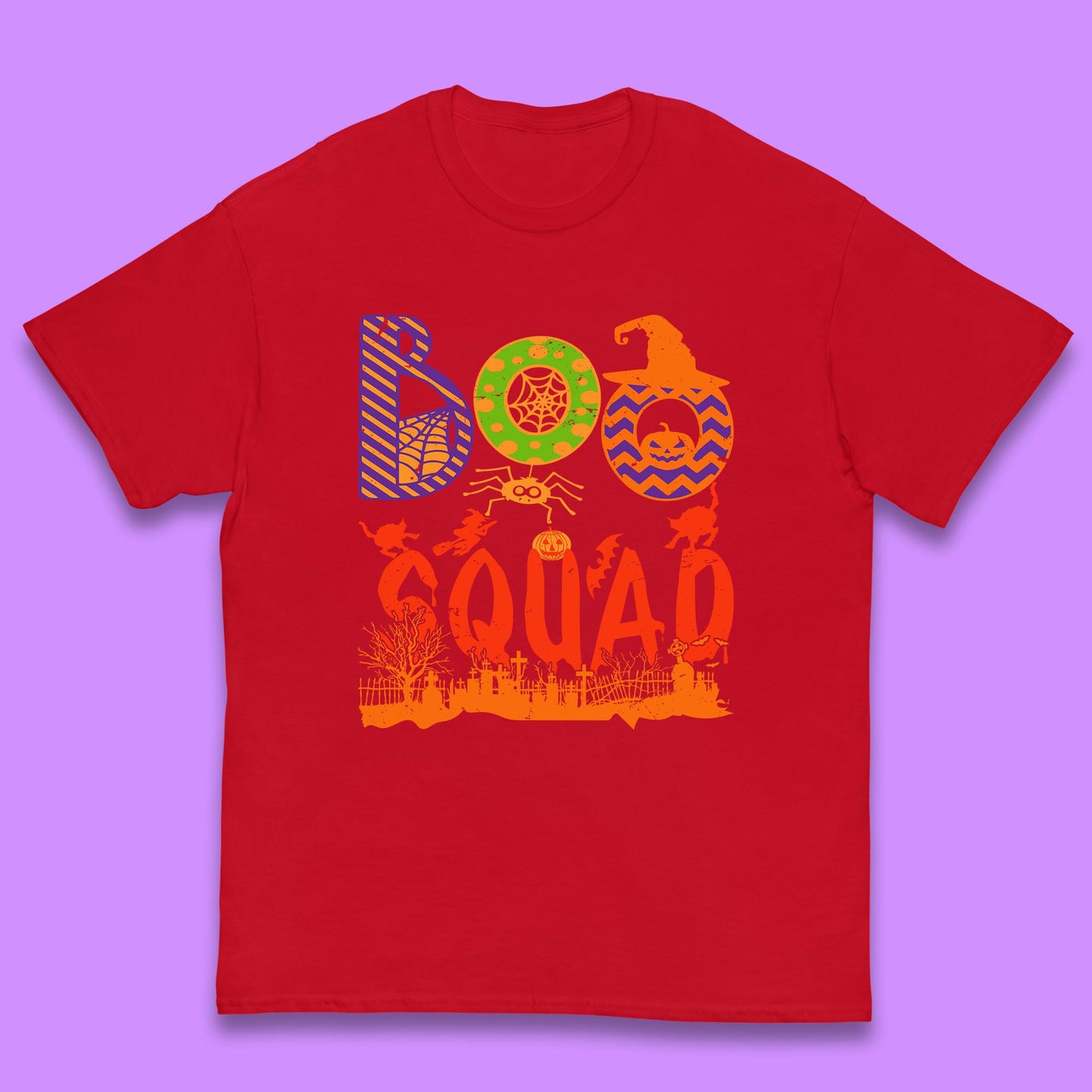 Boo Squad Halloween Matching Costume Horror Boo Crew Kids T Shirt